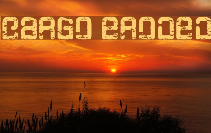 Cargo eroded Font examples