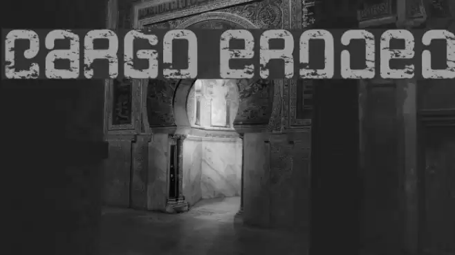 Cargo eroded Шрифта examples