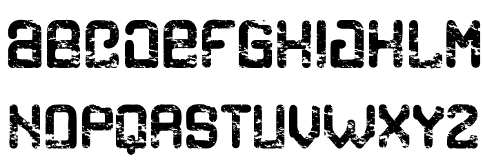 Cargo eroded Font LOWERCASE