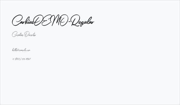 CarhiusDEMO-Regular Business Card