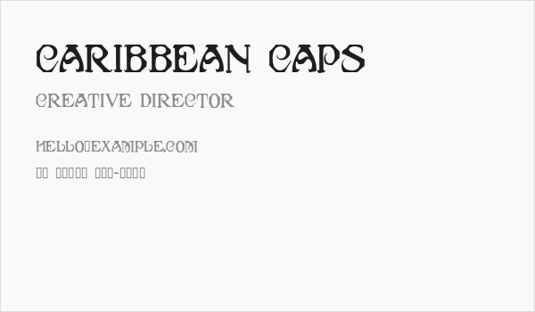 Caribbean Caps Business Card