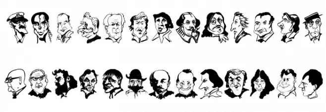 CaricaturesHeads Polices MAJUSCULES
