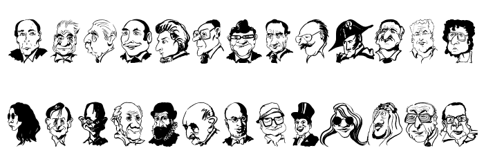 CaricaturesHeads Font LOWERCASE