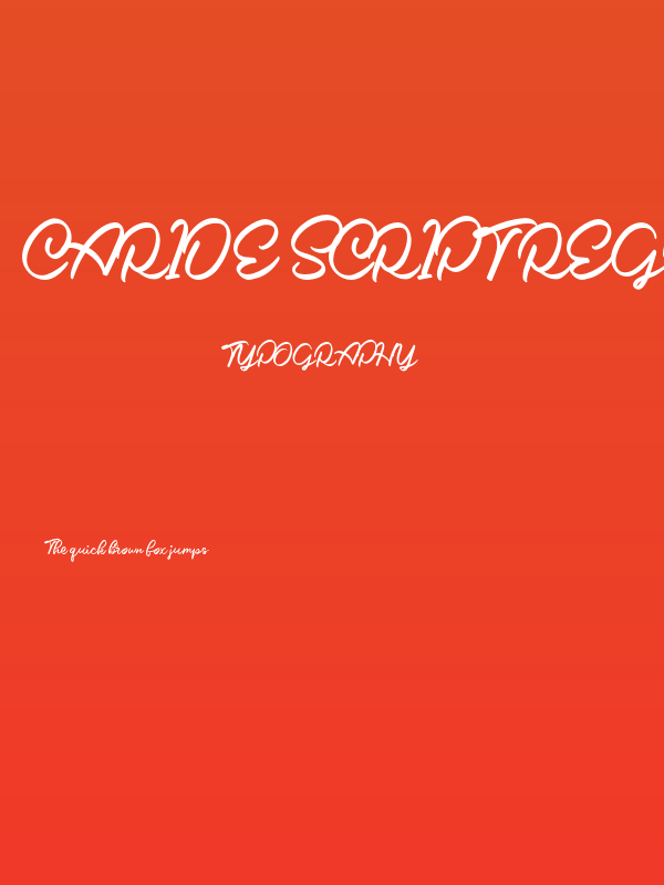 Caride Script Regular Poster