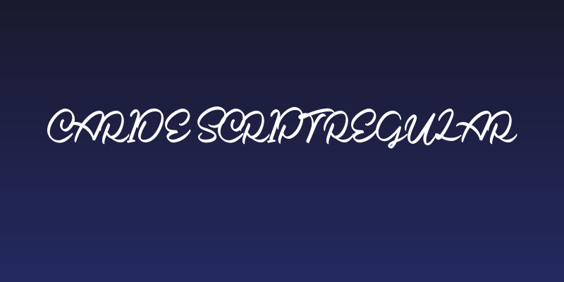 Caride Script Regular Social Header
