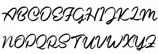 Caride Script Regular Schriftart Groß