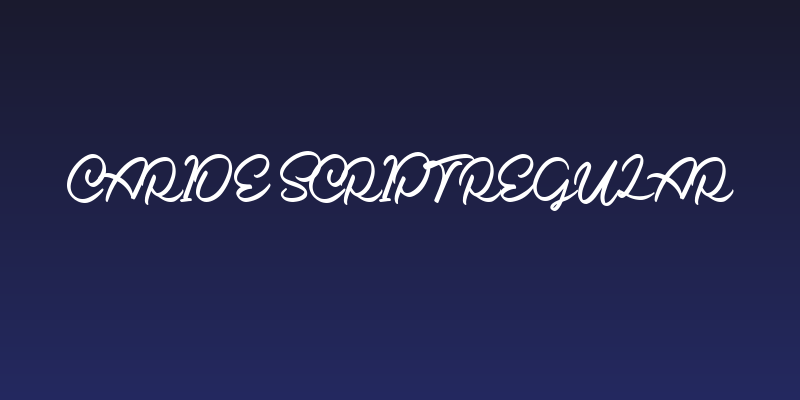Caride Script Regular Social Header