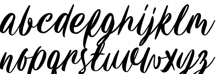 Carily Font LOWERCASE
