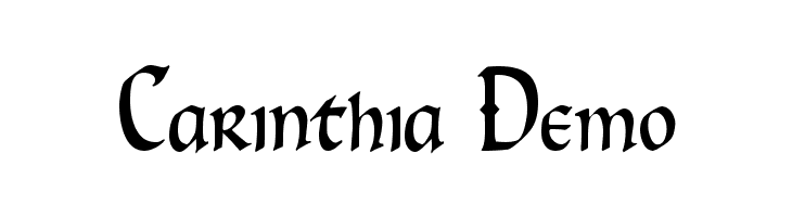 Carinthia Demo  フリーフォントのダウンロード