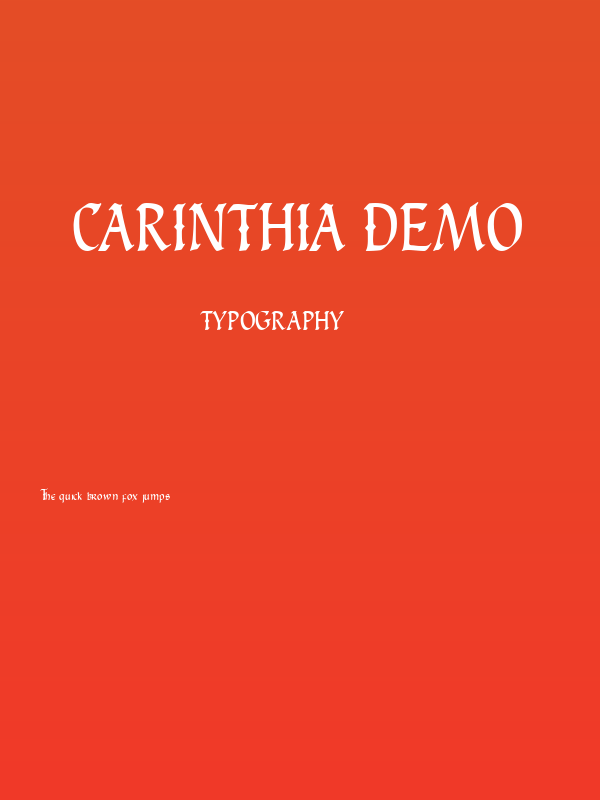 Carinthia Demo Poster