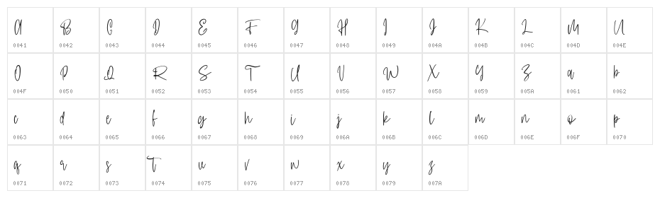 Cariollets Free Regular Character Map