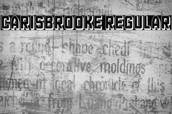 Carisbrooke Regular Font examples