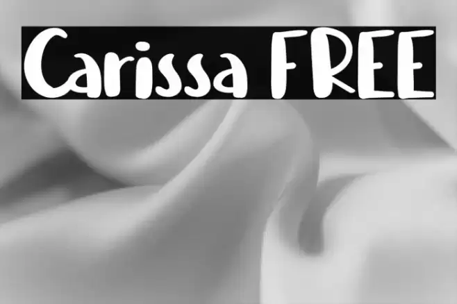 Carissa FREE Шрифта examples