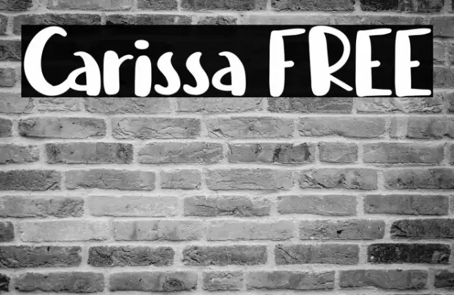 Carissa FREE Шрифта examples