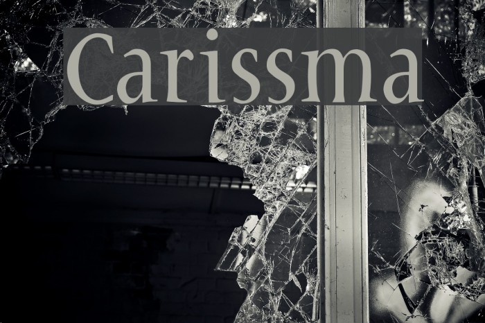 Carissma Font examples