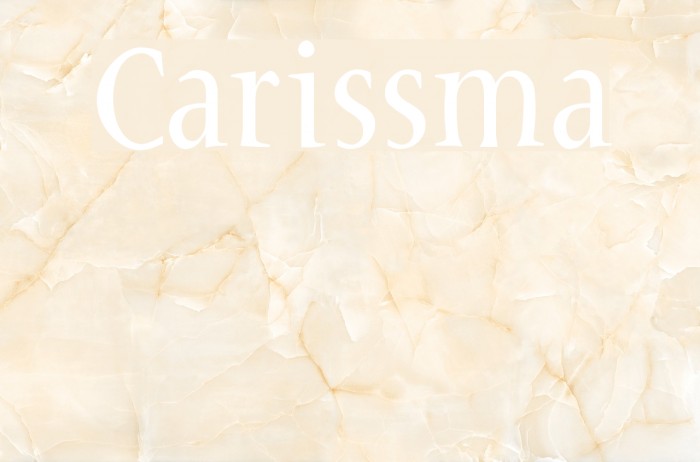 Carissma Font examples
