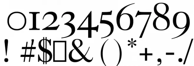 Carita Regular Font OTHER CHARS