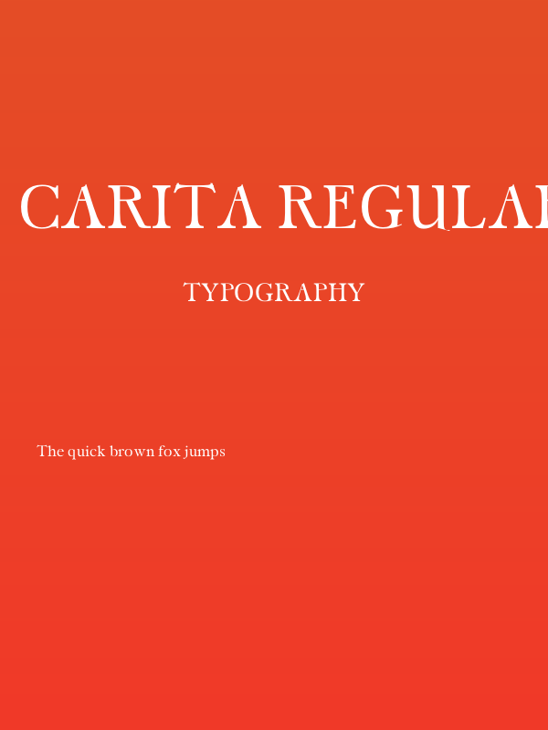 Carita Regular Poster