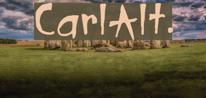 CarlAlt. Font examples