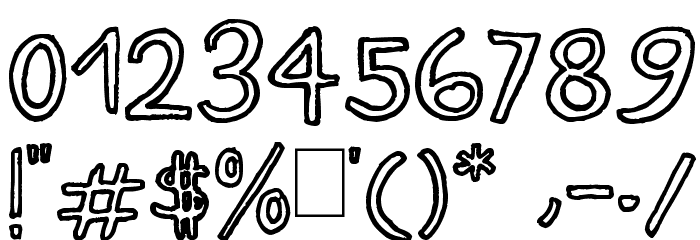 Carla_outline Font OTHER CHARS