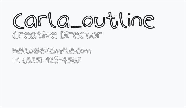 Carla_outline Business Card