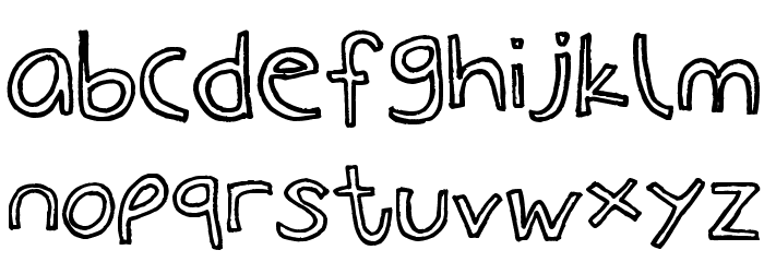 Carla_outline Font LOWERCASE