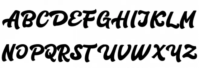 Carlanta Bold Script 字体 大写