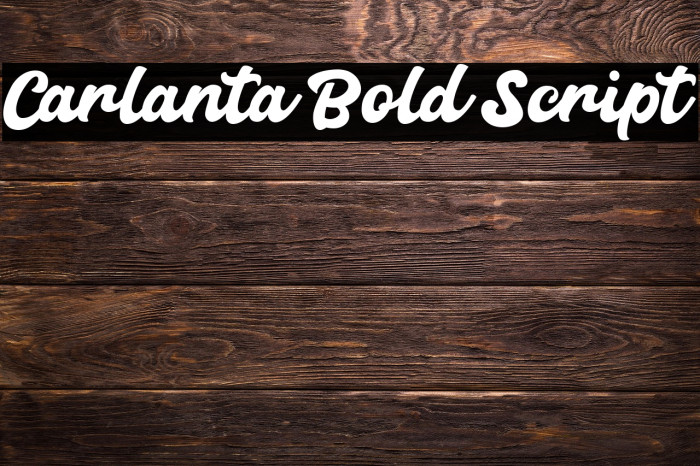 Carlanta Bold Script Example 3