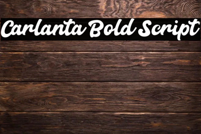 Carlanta Bold Script Example 3