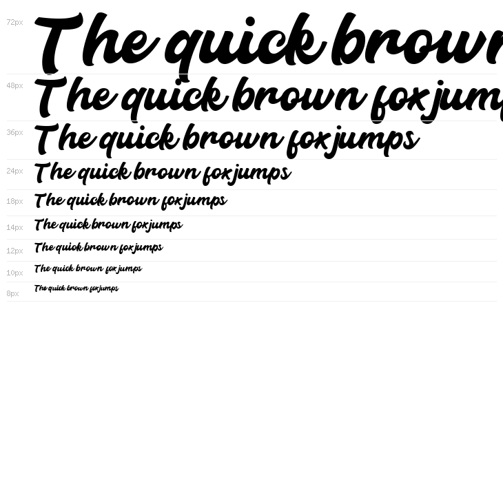 Carlanta Bold Script Waterfall