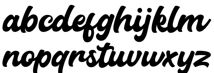 Carlanta Bold Script Font LOWERCASE