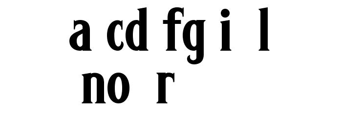 Carlingford フォント 小文字