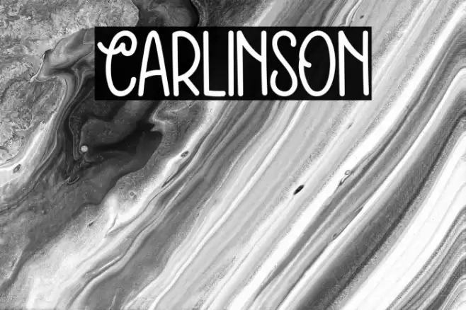 Carlinson Font examples