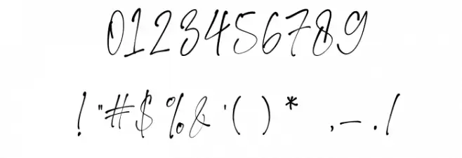 Carlista Buttery Font Alte caractere