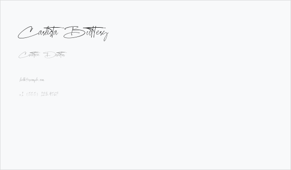 Carlista Buttery Business Card