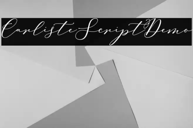 CarlisteScriptDemo Font examples