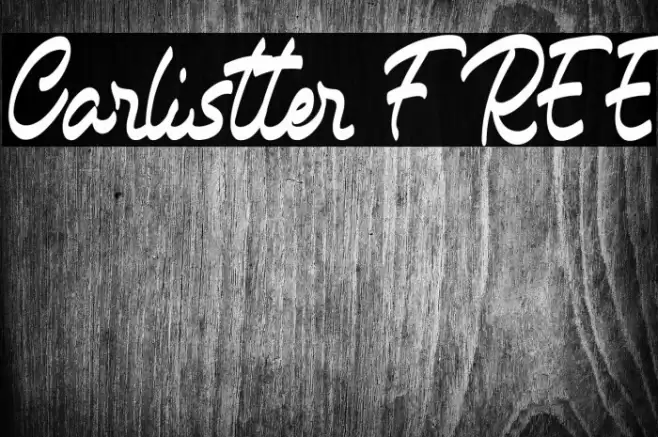 Carlistter FREE Font examples