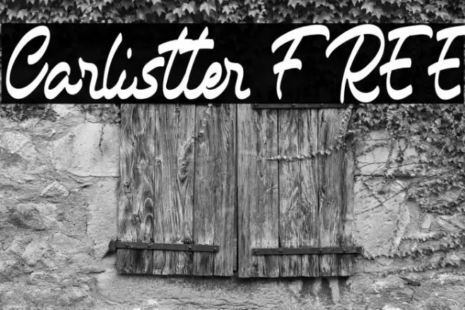 Carlistter FREE Font examples