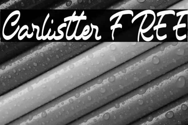 Carlistter FREE Font examples
