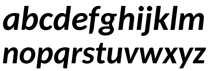 Carlito Bold Italic Font LOWERCASE