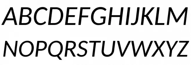 Carlito Italic 字体 大写