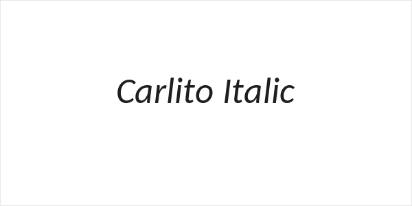Carlito Italic Logo