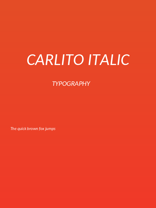 Carlito Italic Poster