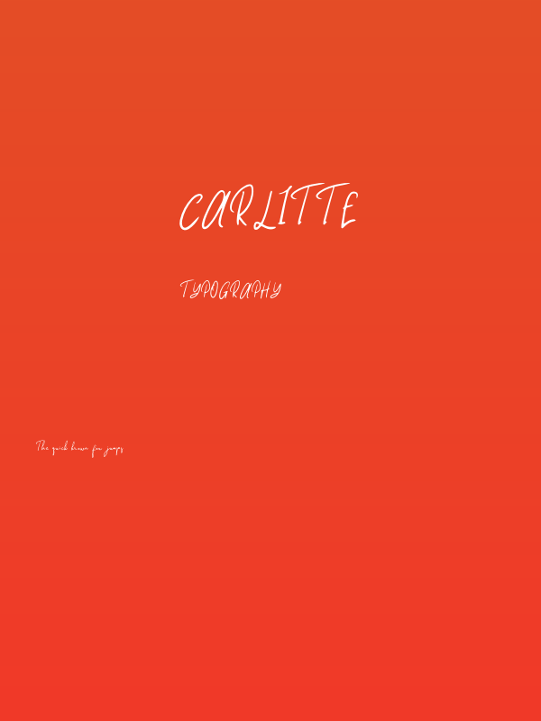 Carlitte Poster