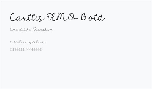 Carllis DEMO Bold Business Card