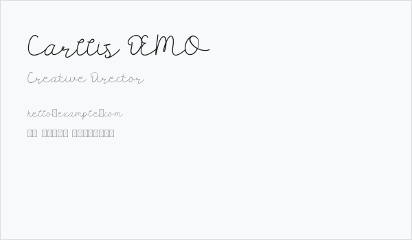 Carllis DEMO Business Card