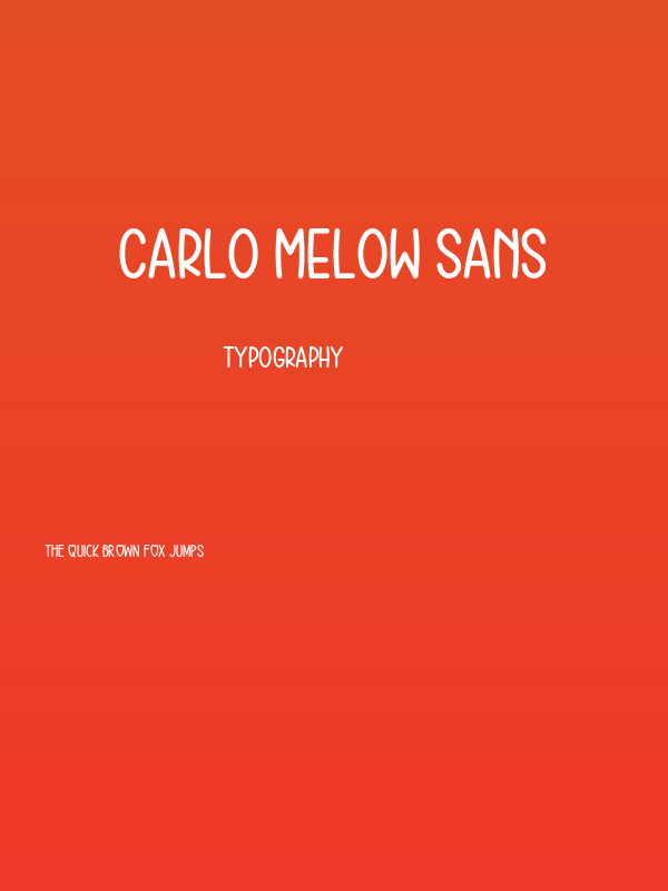 Carlo Melow Sans Poster