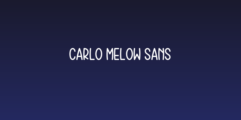 Carlo Melow Sans Social Header