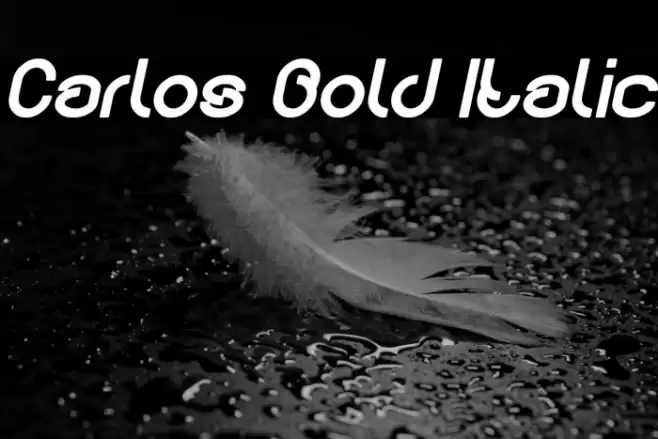 Carlos Bold Italic Font examples