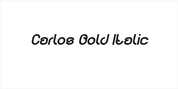 Carlos Bold Italic Logo